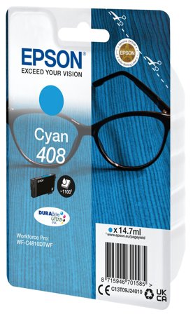 Epson 408 - høykapasitets - cyan - original - blekkpatron