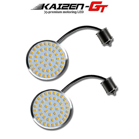 Kugleformet 1156 48-smd Amber LED Blinklys Pærer til Harley Davidson Softail Dyn Hhh
