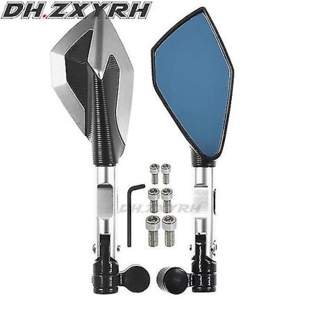 Motorsykkel Styre Bakre Speil Anti-glare Speil For Yamaha Mt-09 Mt09 Mt 09 Mt 07 Mt07 Mt-07 Tracer 2014-2021 2-Sølv