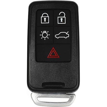 Nøkkelfri Fjernkontroll Nøkkel Deksel SKALL Erstatning for 5 Knapper Uskåret Bilnøkkel for Volvo S60 11-13 S80 07-13 V70 08-13 XC60 10-13