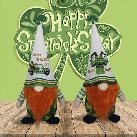 St. Patricks Dag Nisser Dukke Saint Patricks Grøn Ansigtsløs Dukke Dekor Vedhæng Hjem Dekoration-B.pa