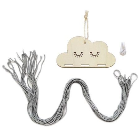 Båndbue Opbevaring Massivt Træ GRÅ