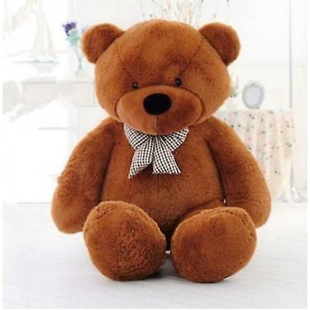 120cm Brun Nallebjörn Jätte Plysch Mjuk Bomullsleksak Gosedjur