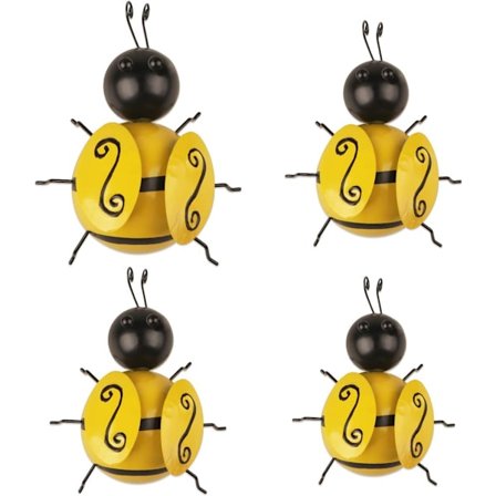 4 stk. Metal Bi Vægdekoration Bi Vægkunst til Udendørs Have Lov