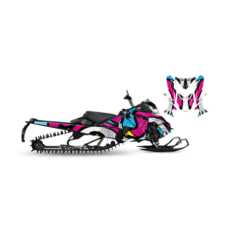 Dekalkit SweTown Iridescent Blå - Lynx Xtrim RE 3500 600 E-Tec 2017-2018