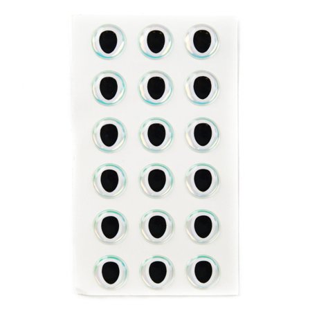 Epoxy Eyes 11,0 mm oval dubbel - svart/pearl