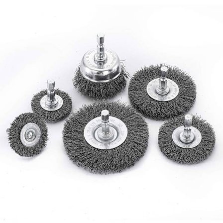 Stålborstar 6-pack för Borrmaskin / Skruvdragare