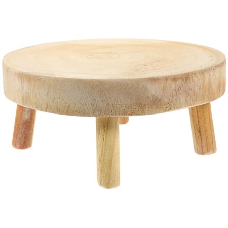 Blomkrukställ i trä för hemmet, stabilt trädgårds piedestal display pall