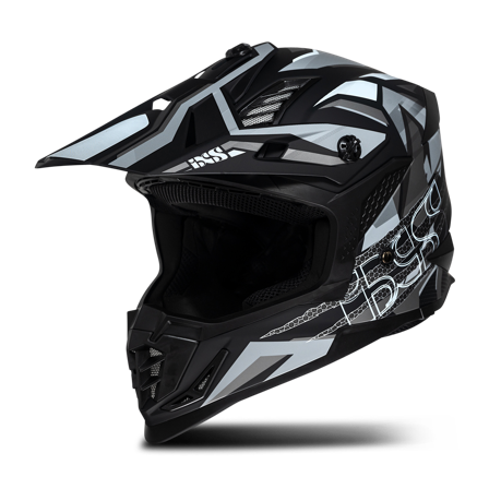 Crosshjelm iXS iXS363 2.0 Svart Matt/Antrasitt/Hvit XXL