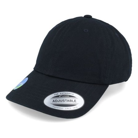 Yupoong - Svart unconstructed Keps - Black Ecowash Dad Cap @ Hatstore