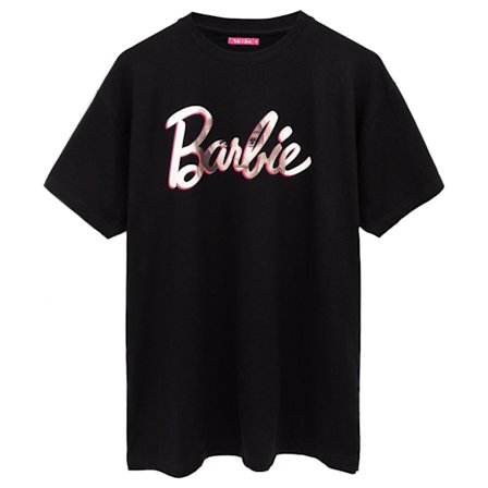 Barbie Dam/Dam Oversized T-shirt M Svart/Rosa