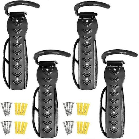 4 kpl Polkupyörän Seinäteline Tilaa Säästävä Polkupyörän Seinäripustin Pystysuora Polkupyöräteline