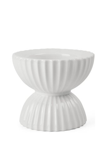 Lyngby Porcelæn Lyngby Tura Bloklysestage Ø11.5 Cm Hvid - White - Ø 11.5 cm