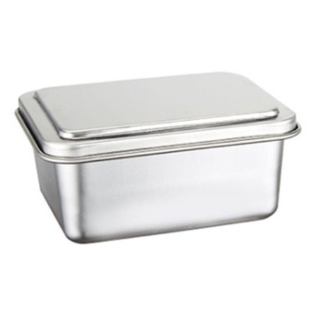 Rostfritt stål förvaringslåda med lock matförvaringslåda kök ingrediensförpackningslåda, B