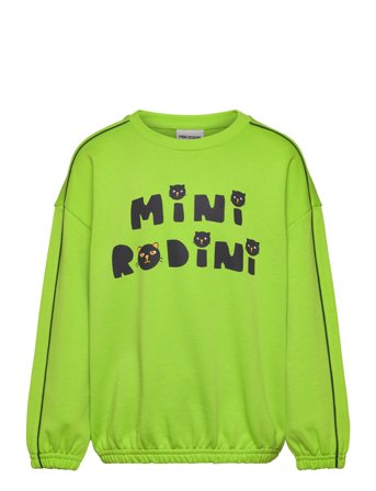 Mini Rodini Cats Sp Sweatshirt Green Mini Rodini