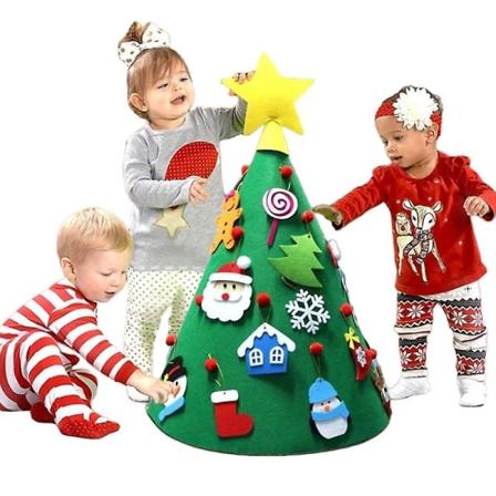 DIY tredimensjonale juletre barns pedagogiske leker julepynt