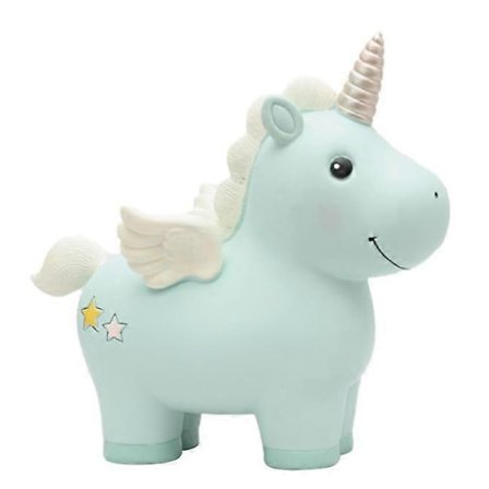 Sød Regnbue Enhjørning Sparekasse til Piger, Resin Enhjørning Sparekasse Legetøj, Pengekasser til Børn, Enhjørning Gaver til 6/7/8 Årige Piger, 