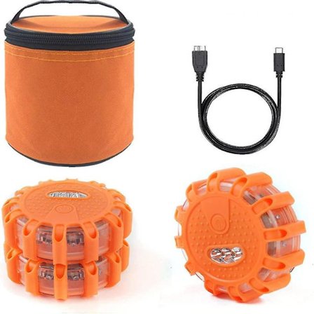 3-pakks USB Oppladbare LED Veiblinklys: Viktige Nødlys for Veisikkerhet