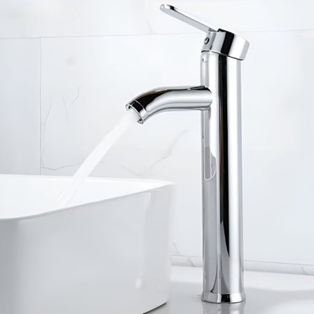 Blandare för höga handfat | Badrumsblandare | Rostfria varm- och kallvattenblandare