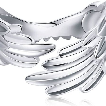 Justerbar ring i sterlingsilver med ängelvingar