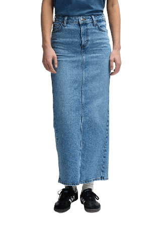 Lee Back Slit Maxi Skirt Kjolar Dam Blå 24