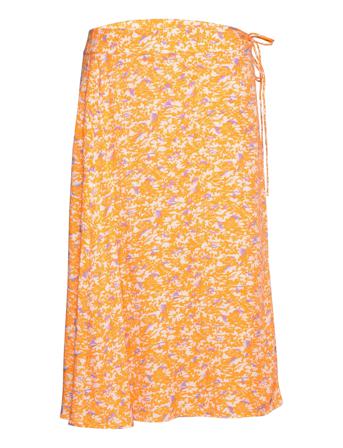 Yasdomilla Hw Long Wrap Skirt S. Lang Nederdel Orange YAS