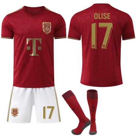 2025-2026 Bayern München 125-årsjubileumsutgåva Tröjor Barn Vuxen Fotbollströja No.17 OLISE BSSM