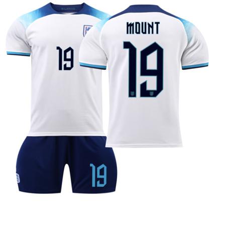 2223 England Hem Fotbollströja Nr 19 Mount Jersey Without Socks M(170-175cm)