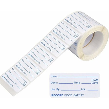 500 st datumsetiketter frysmärkningsetiketter datumsetiketter matbehållare mat frys datumsetiketter för kök hem restaurang BLÅ (2,5 x 5 cm) - MODOU