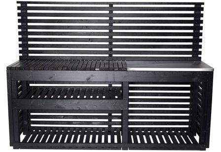 Jabo Horizont 4254 Utekök 220x162x67 cm Svart, Utemöbler