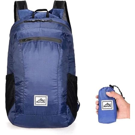 Letvægts sammenklappelig rygsæk, lille vandrerygsæk, holdbar let pakbar rygsæk til mænd og kvinder, til udendørs sport, rejser og gåture
