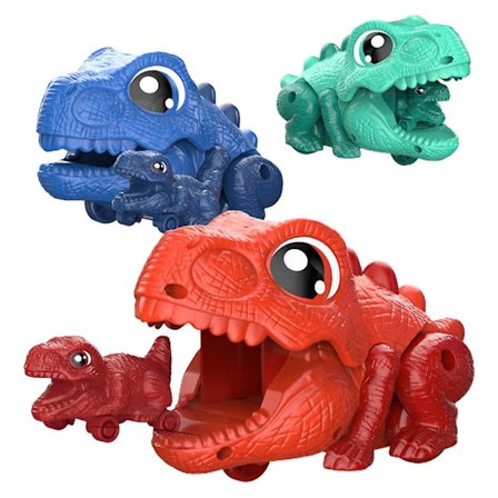 Dinosaurus-rekka-autot Dinosaurus-ajoneuvot Leludinosaurukset Vedä taaksepäin -auto Dinosaurus-autolelu