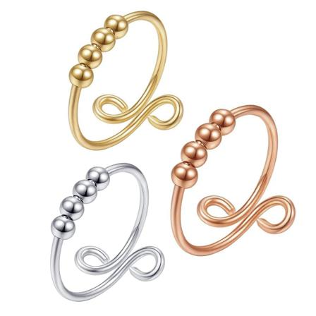 Justerbara Antistressringar Med Roterbara Rörliga Pärlor 3-pack