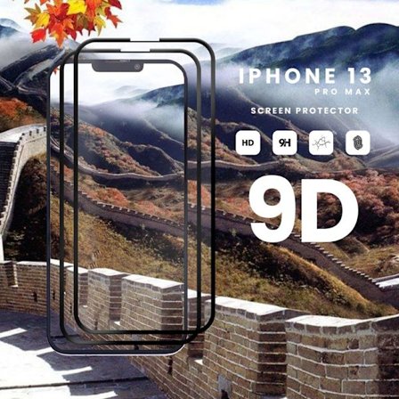 2-Pack iPhone 13 Pro Max - Härdat Glas 9H - High Definition HD - Full Cover Skärmskydd