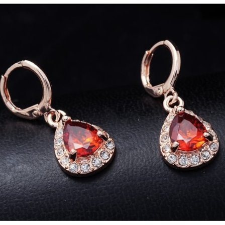 18 karat guldbelagte øreringe til kvinder