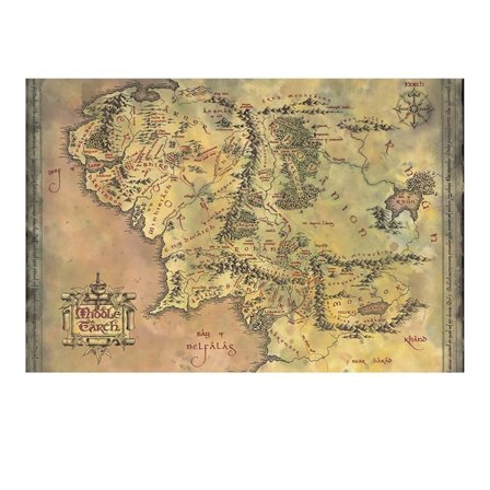 The Lord Of The Rings Middle Earth Poster One Size Brun/Röd