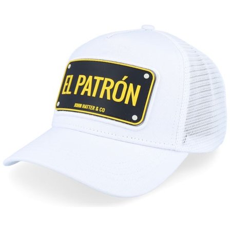 John Hatter & Co - Vit trucker Keps - Rubber- El Patron White Trucker @ Hatstore
