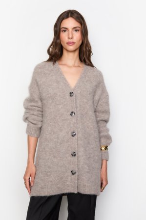 CAMILLA PIHL - Paula Knit Cardigan - Taupe Melange - XS