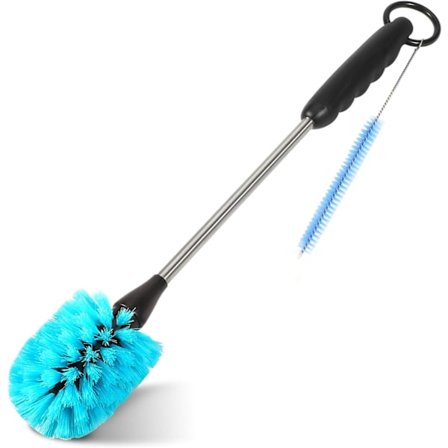 Rengöringsborste, vattenflaskborste med långa skaft, flaskrengöring B