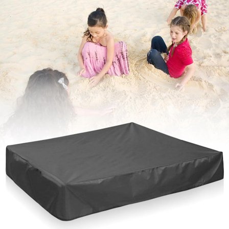 Vandtæt sandkasseovertræk - 150x150x20cm - m/ snøre - Oxford stof