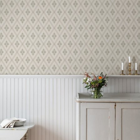 Duro Tapet, Astrid 692-01 Gammalsvenska QuickUp, L, Beige, Färg & tapeter