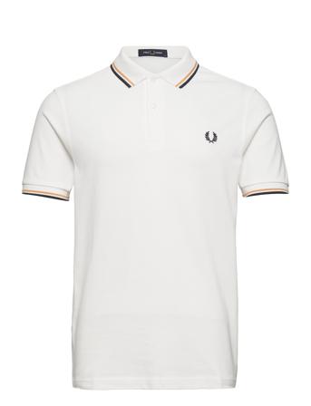 Twin Tipped Fp Shirt Polos Short-sleeved Vit Fred Perry