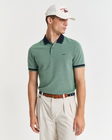 GANT Herren Oxford Piqué Poloshirt in 4 Farben (M) Grün