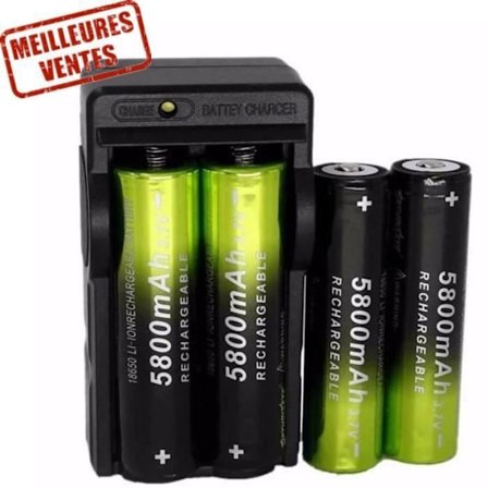Uppladdningsbart batteri - TD - 18650 - 5800mAh - Dubbel port - Snabb laddning