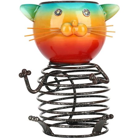 Katt Blomkruka Järn Katt Djur Styling Handgjord Inomhus Utomhus eller