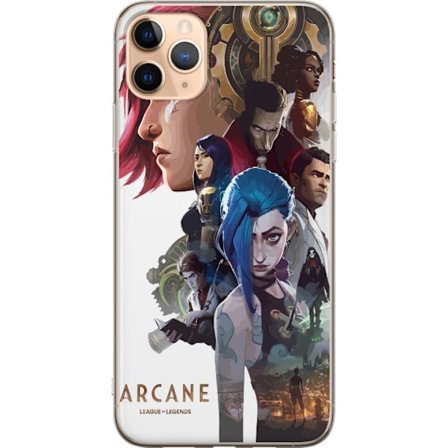 Kompatibel Mobilcover til Apple iPhone 11 Pro Max Arcane League of Legends plakat Netflix LoL anime-karakterer Jinx Vi gaming fanart fantasy design