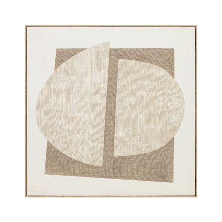 Seinätaide kankaalle kehyksillä, 80x80 cm, Beige