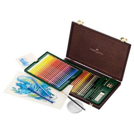 Faber-Castell Coffret en bois Albrecht Dürer Lot de 48 + accessoires
