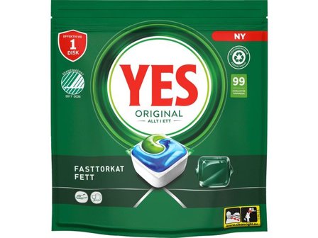 YES Maskindisk Original tabletter storpack 99/fp - Lyreco - Städ och hygien - Diskrengöring - Maskindiskmedel