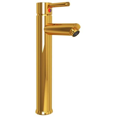 Vidaxl Badrumsblandare Guld 12x30 Cm Grå